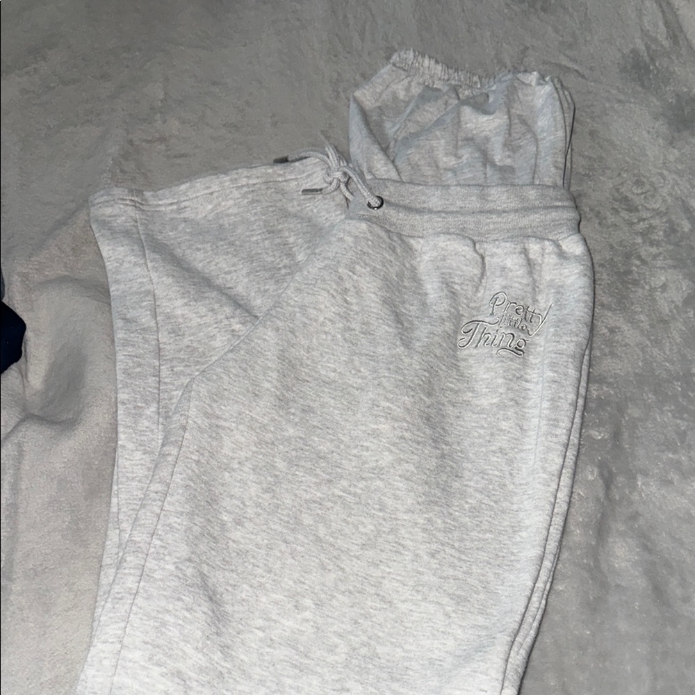 PrettyLittleThing Gray Maternity Sweatpants